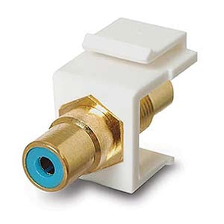 RCA Coupler Keystone Insert  White/Blue